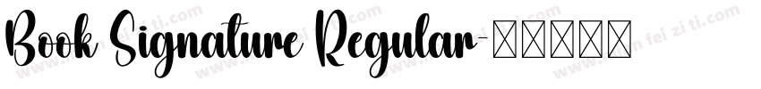 Book Signature Regular字体转换